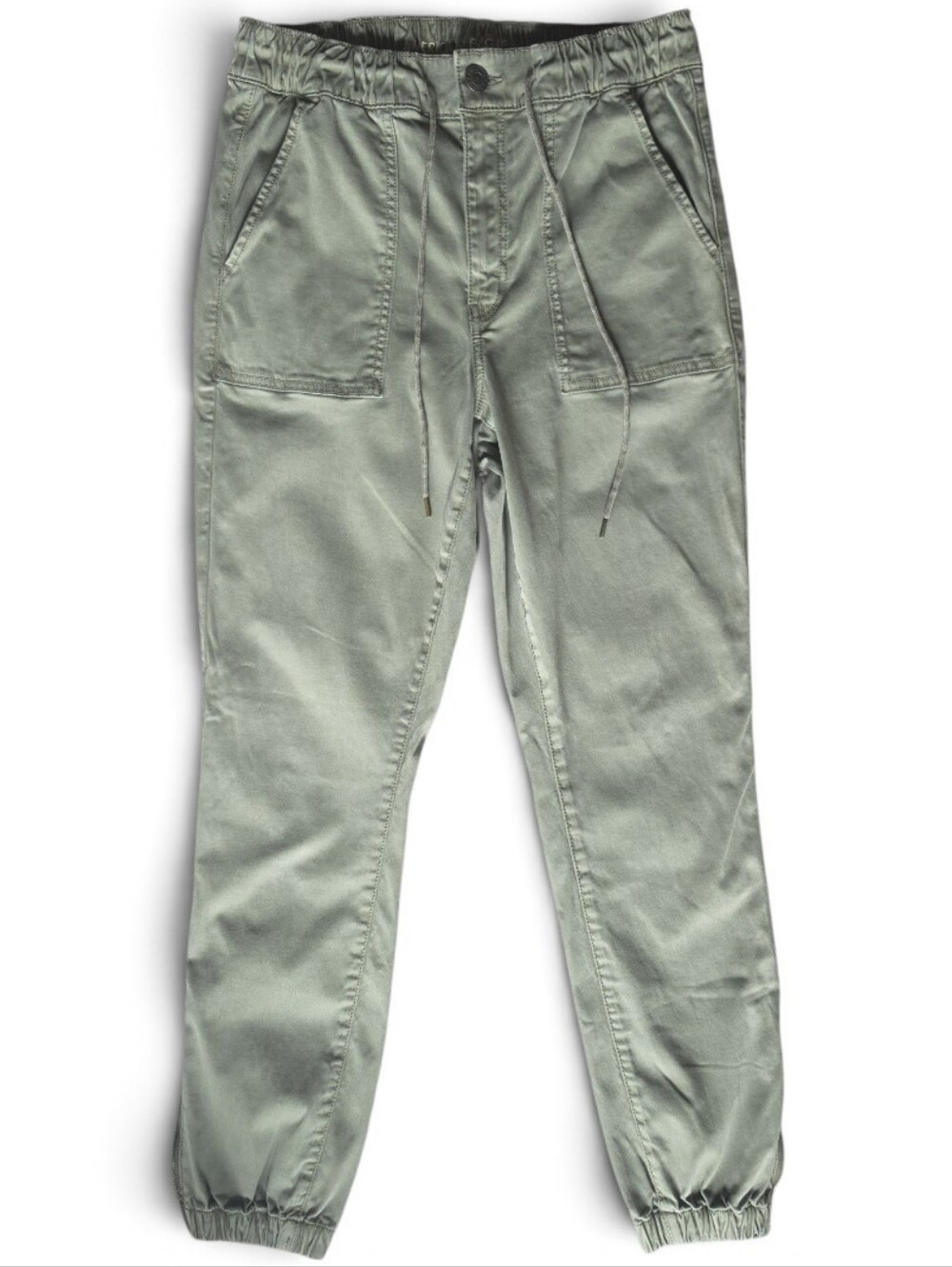 American Eagle Olive Utility Joggers with Drawstring & Stretch Waist-Size 12